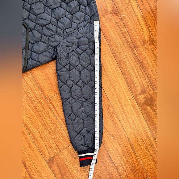 Vintage Neutral Gender Navy Quilted Bomber Jacket - Picture 14 of 14